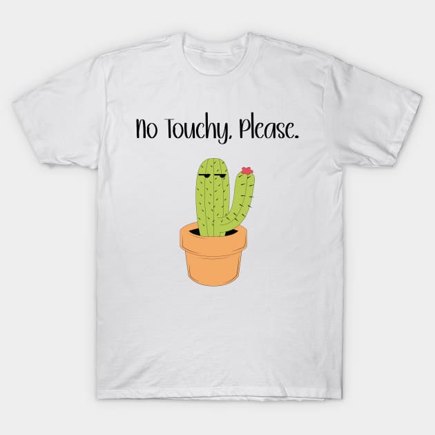 No touchy, please with annoyed but cute cactus T-Shirt by MidnightSky07